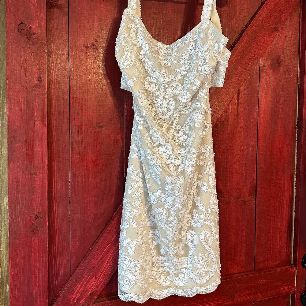 Lulu's Sequin White Dress